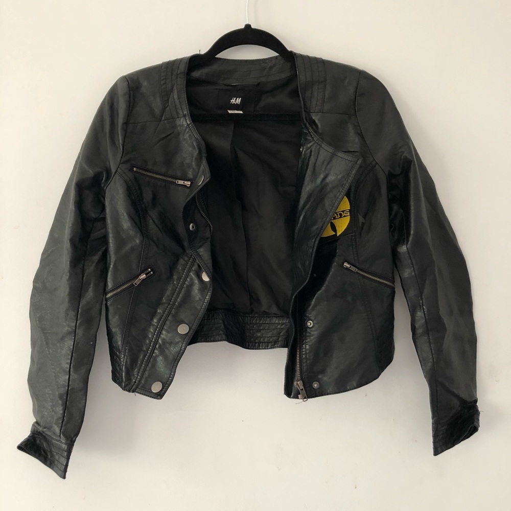 Black Wutang Leather Jacket